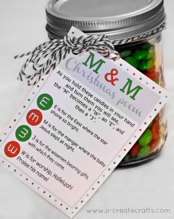 M&M Christmas Printable Poem 