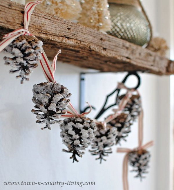 Snowy Pinecone Garland Tutorial