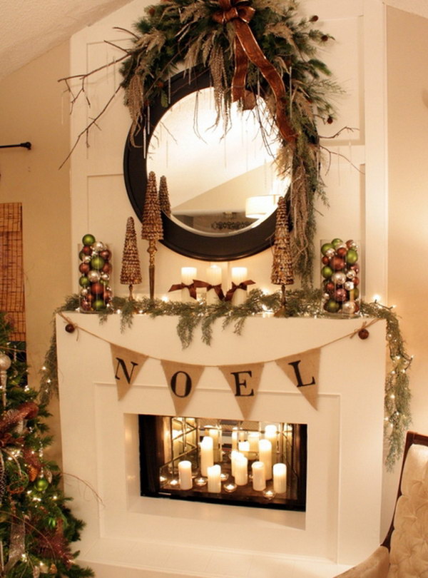 25+ Gorgeous Christmas Mantel Decoration Ideas & Tutorials - Hative