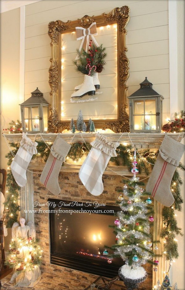 Gold Christmas Mantel 