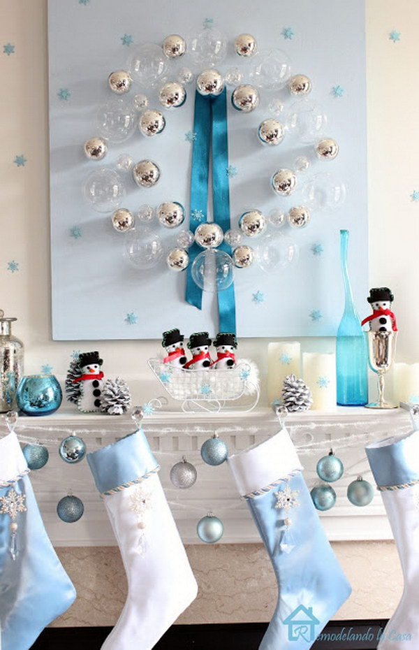 25+ Gorgeous Christmas Mantel Decoration Ideas &amp; Tutorials - Hative