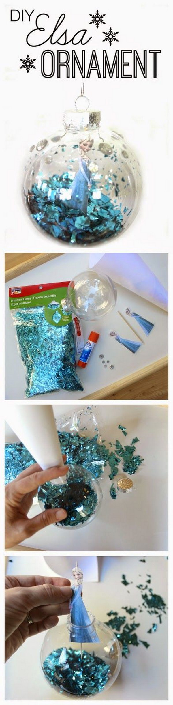 DIY Frozen Christmas Ornament. 