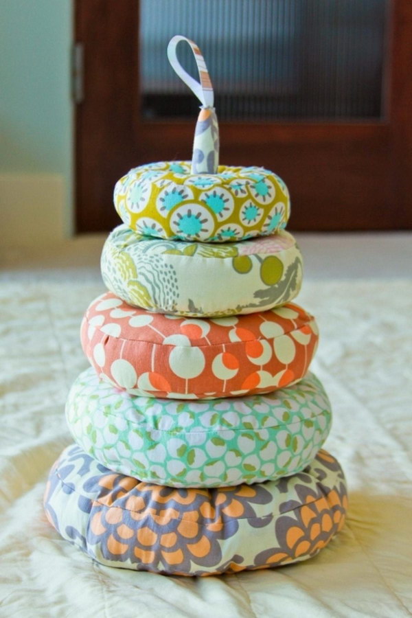 DIY Stackable Fabric Rings 