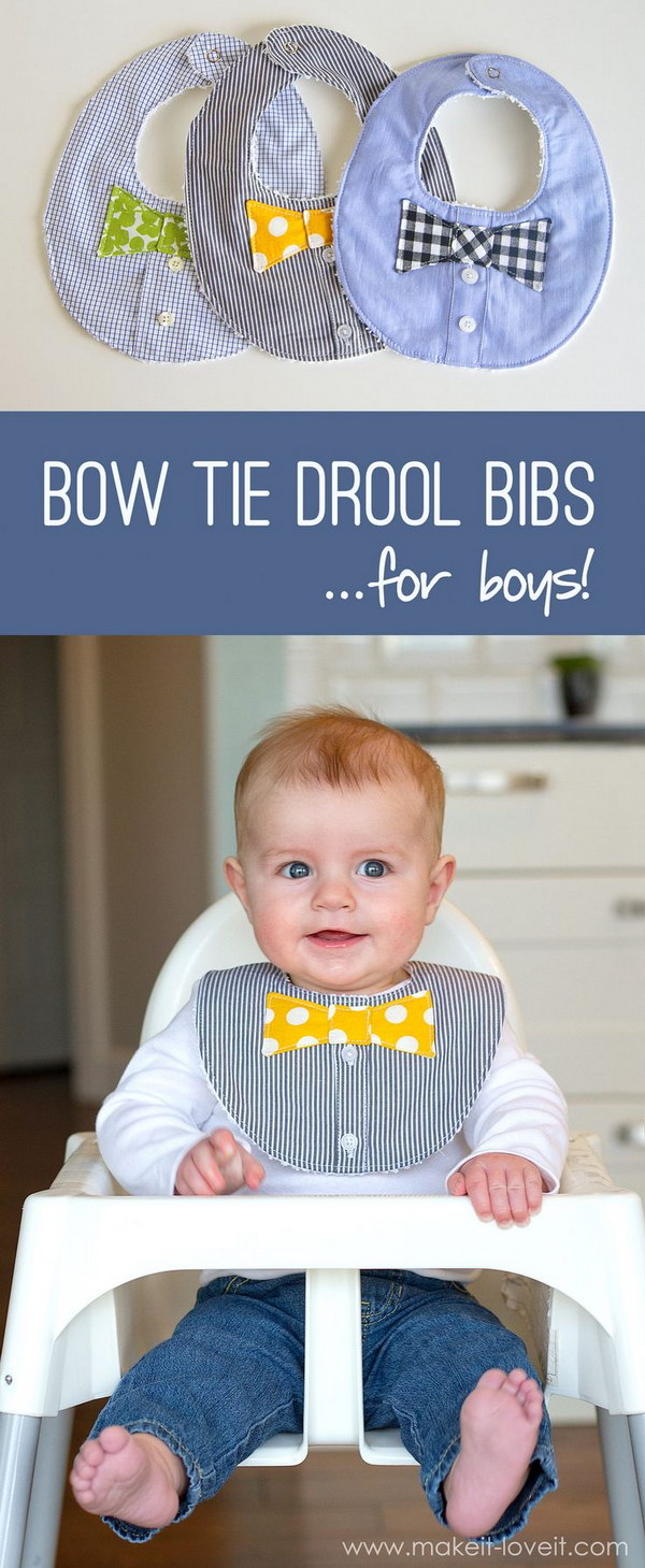DIY Bow Tie Drool Bibs 