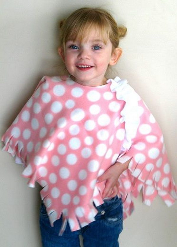 No-Sew Toddler Poncho 