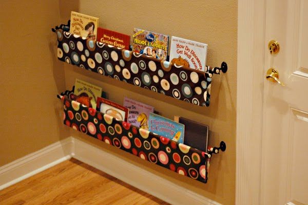 No-Sew Fabric Book Storage 