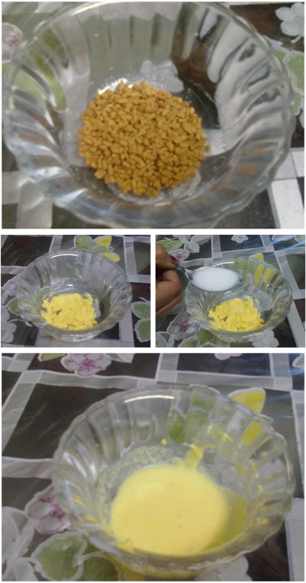 Homemade Fenugreek Seeds Eye Cream. 