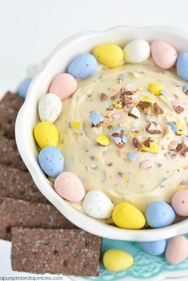 Easy To Make Cadbury Egg Cheesecake Dip