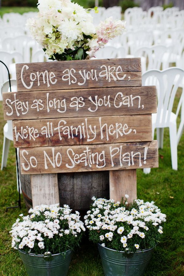 Rustic Sit Anywhere Sign 