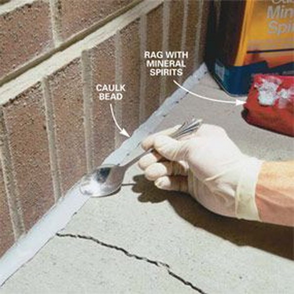 Seal Cracks In Concrete With Durable Urethane Caulk. 