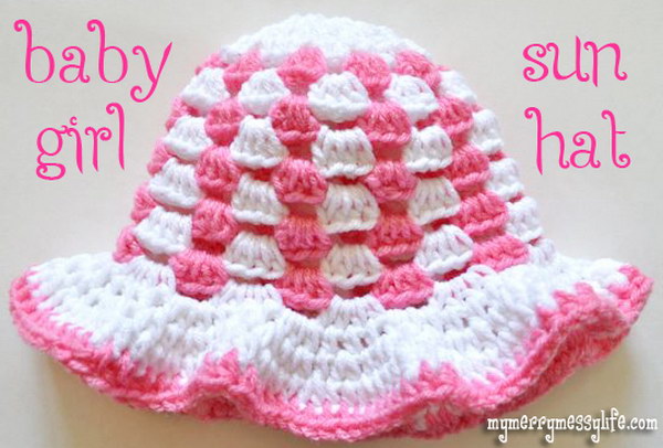 Granny Stitch Sun Hat free pattern. 