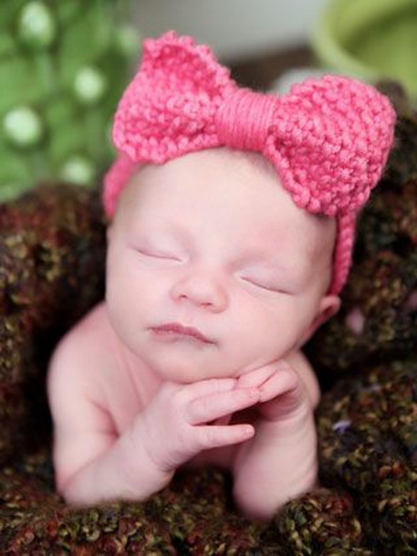 Baby headband knitting pattern free