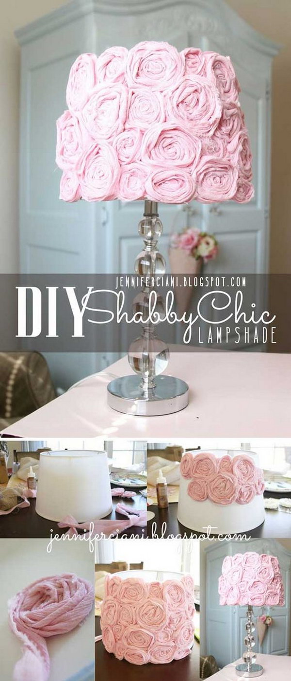 DIY Shabby Chic Lampshade 