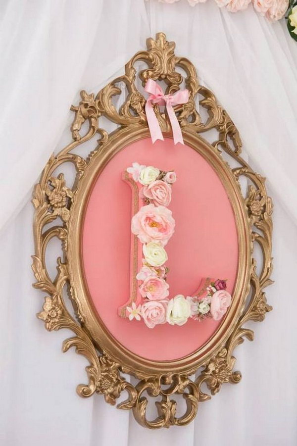 Pink & Gold Princess Bedroom Wall Decor 