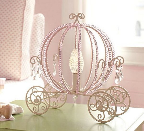 Princess Beaded Carriage Table Lamp 