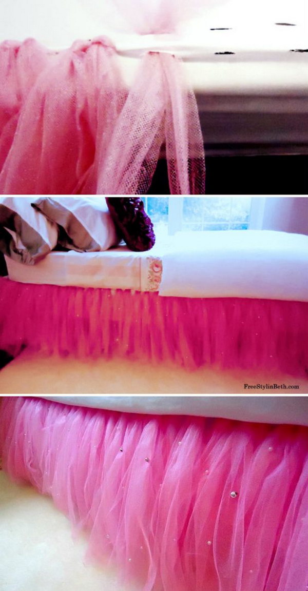 DIY No Sew Tutu Bedskirt 