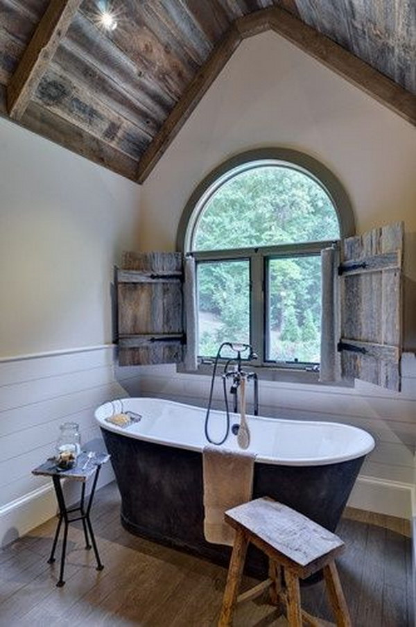 Rustic Farmhouse Bathroom Ideas - Hative