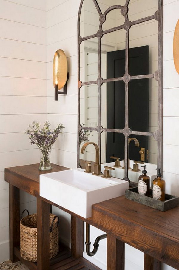 Rustic Farmhouse Bathroom Ideas Hative