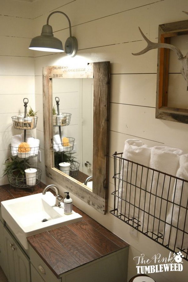 Rustic Farmhouse Bathroom Ideas Hative