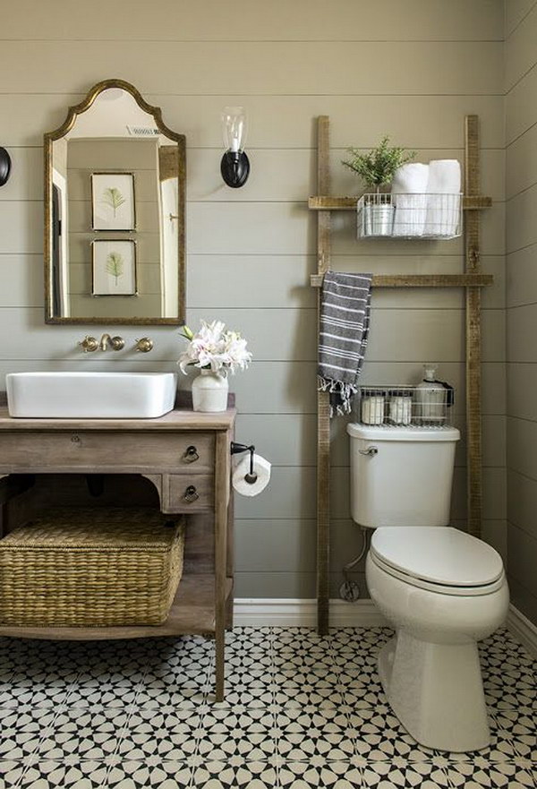  Rustic  Farmhouse Bathroom  Ideas  Hative