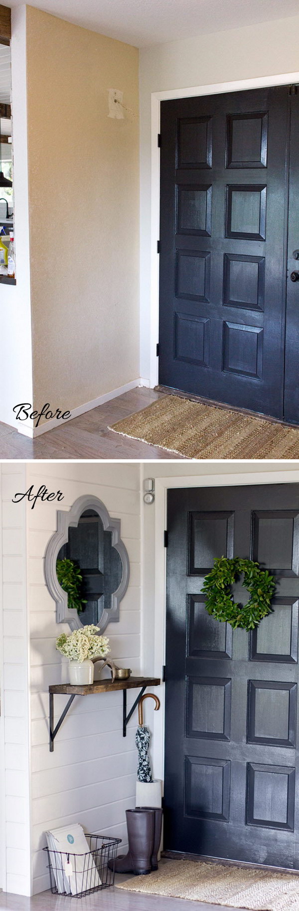 Farmhouse Entryway Makeover. 