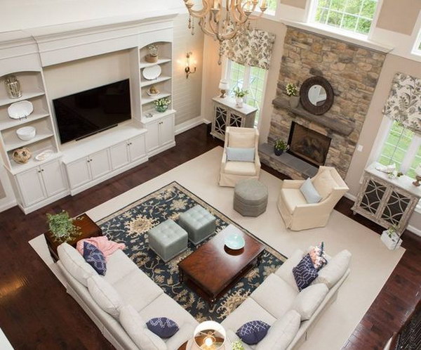 sample living room layout