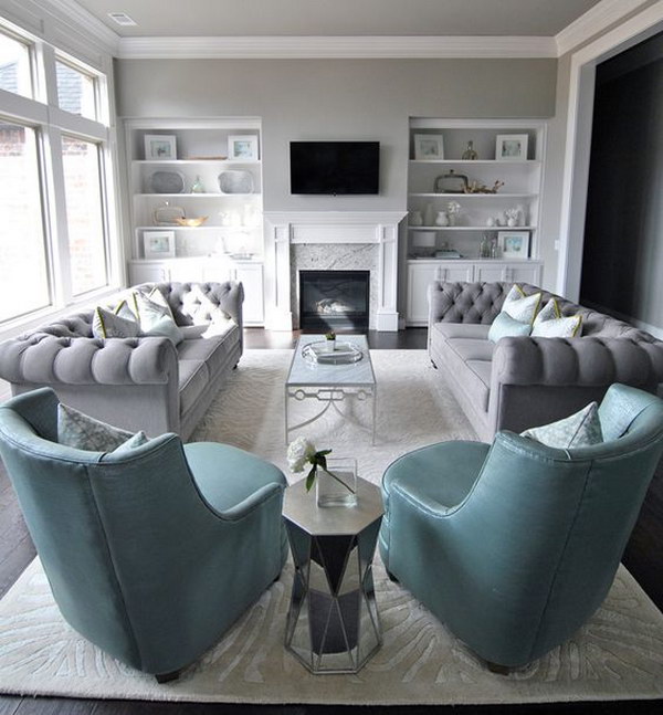 Living Room Layout: Emphasis On Alignment Or Symmetry. 