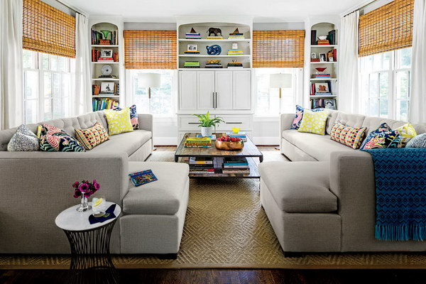 Living Room Layout: Emphasis On Alignment Or Symmetry. 