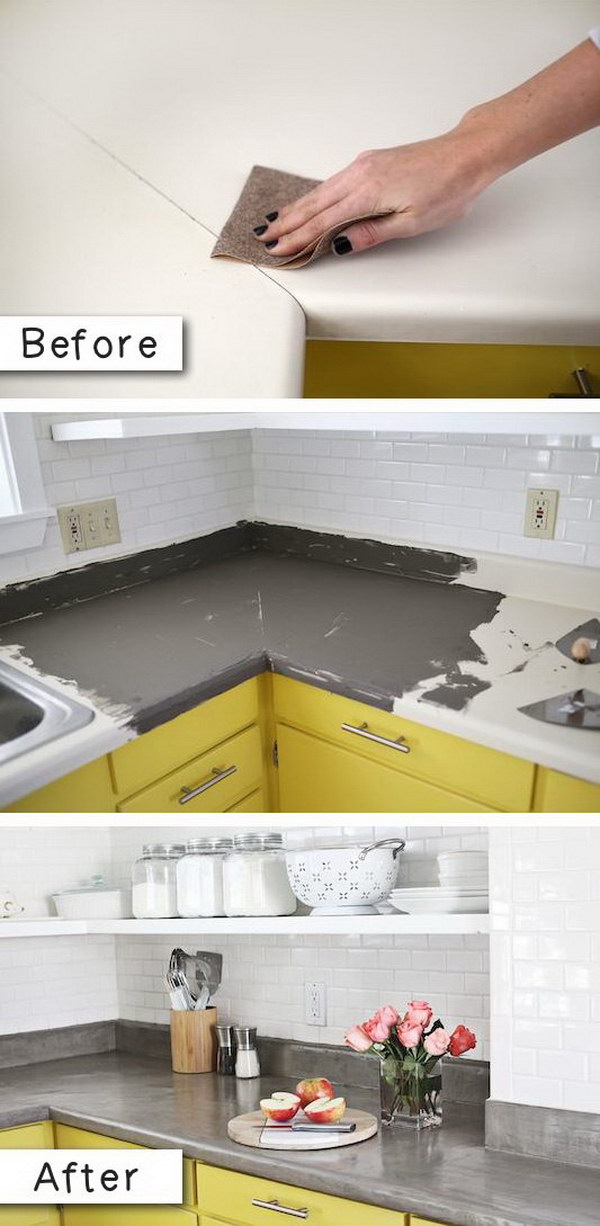 Countertop Paint That Looks Like Concrete. 