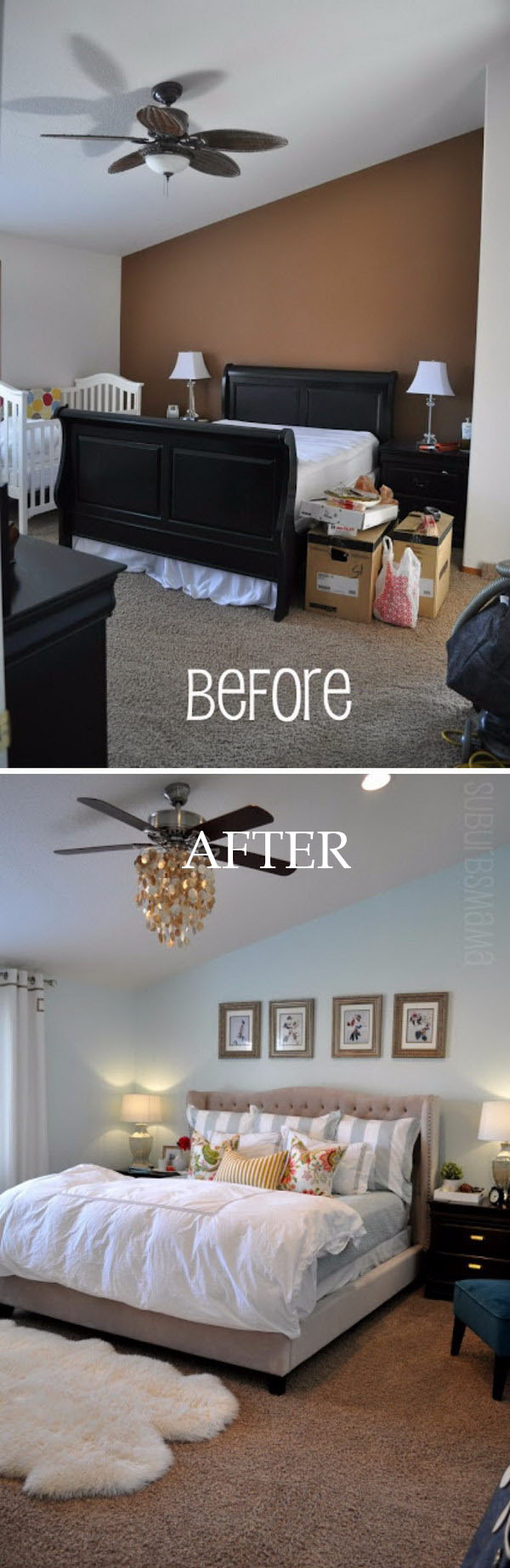 before and after bedroom