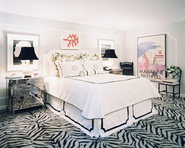 Choose Zebra-print carpeting for a bigger impact.