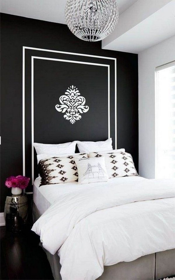 Black and white bedroom