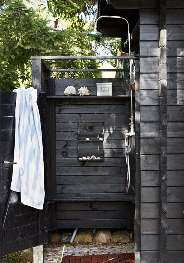 Great Outdoor Shower Ideas For Refreshing Summer Time Hative