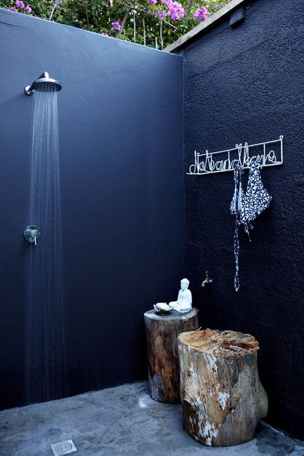 Great Outdoor Shower Ideas for Refreshing Summer Time - Hative