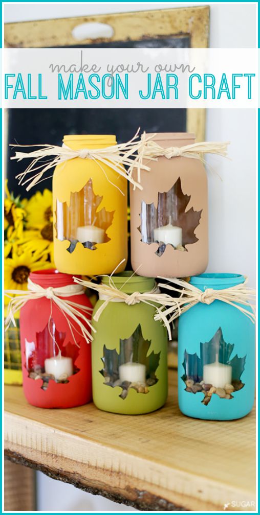 Fall Mason Jar Craft. 