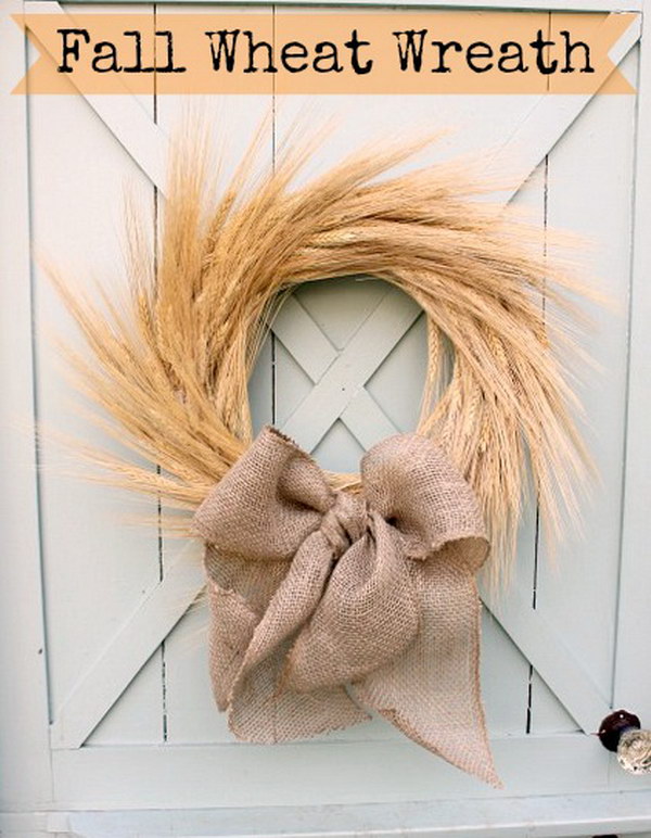 Fall Wheat Wreath. 