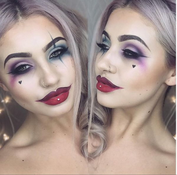 Harley Quinn Face Makeup. 