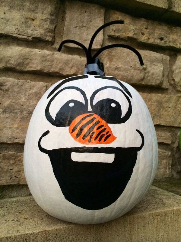 50 Kid Friendly No Carve Pumpkin Decorating Ideas Hative   13 No Carve Pumpkin Decorating 