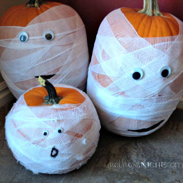 pumpkin pumpkins mummy carving decorating carve halloween craft friendly kid ever diy non easiest easy crafts cool idea mothersniche decorations