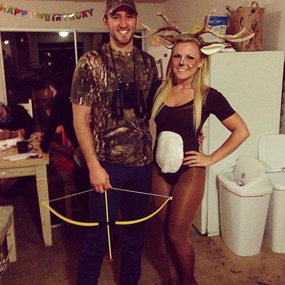 Hunter and Deer Couples Costume. 