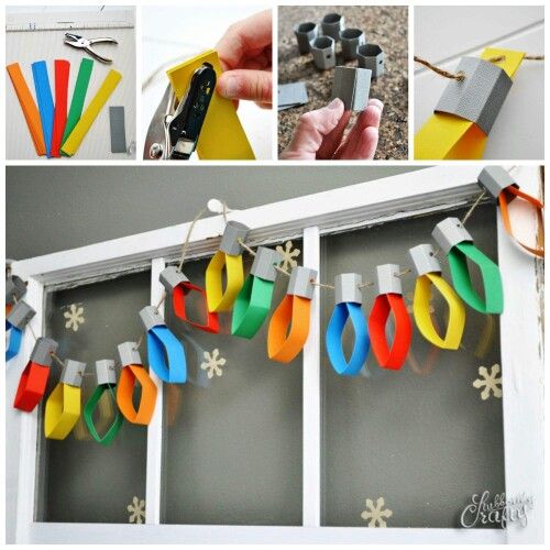 Paper Christmas Lights Garland. 