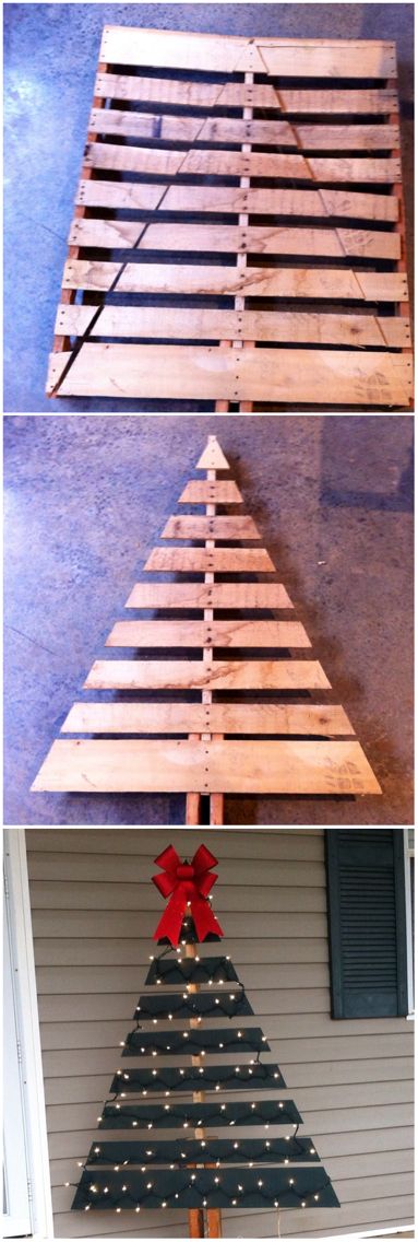 Awesome Diy Christmas Decorations Made From Pallets Hative