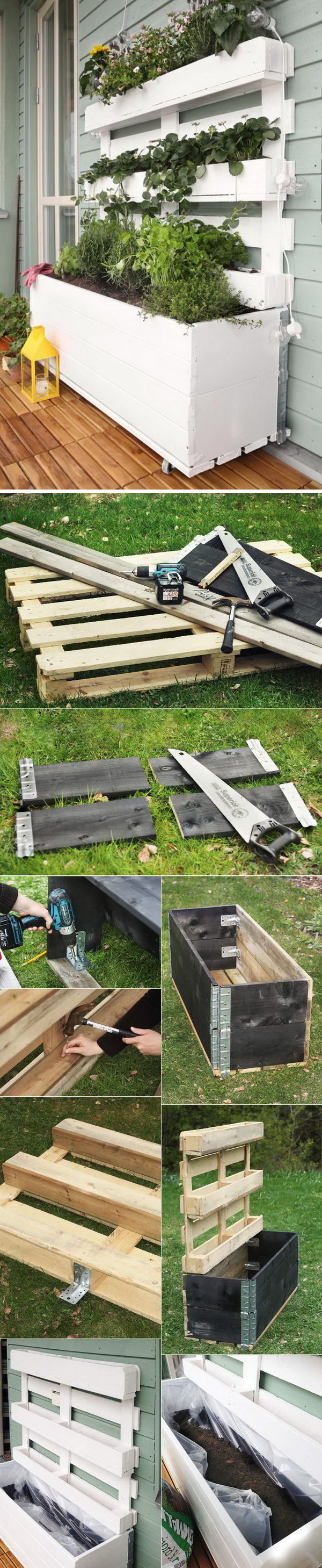 Awesome DIY Pallet Planter Box. 