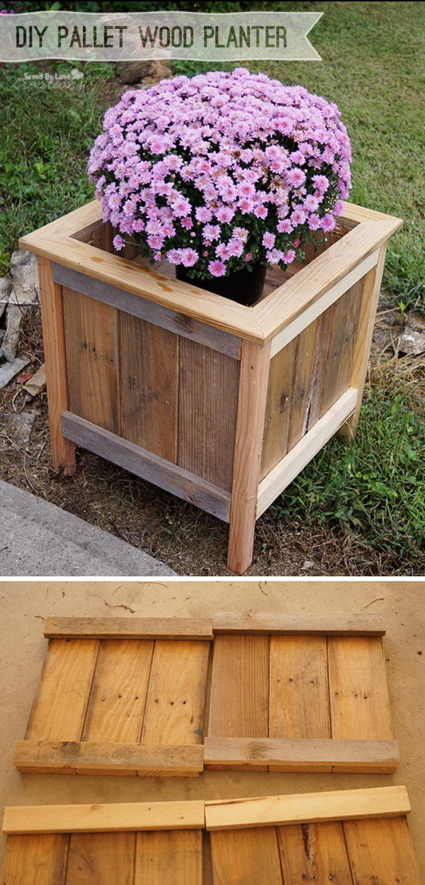 Planter Boxes From Wooden Pallets