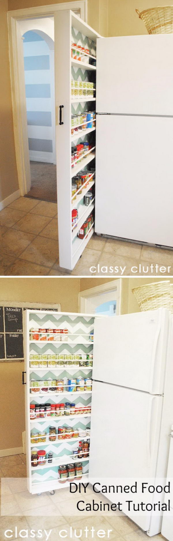 DIY Slide-Out Pantry. 