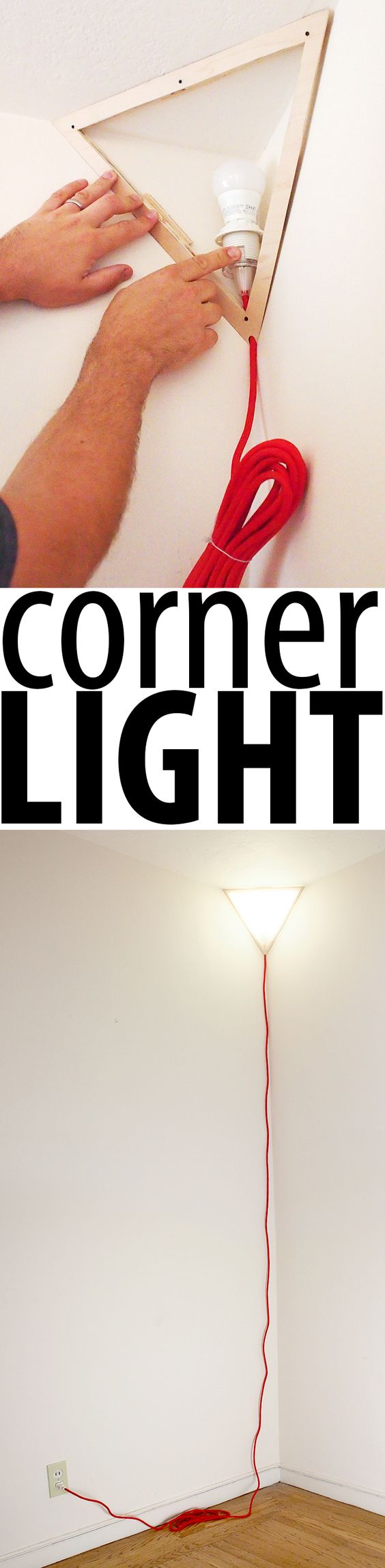 A DIY version of a $900 corner lamp. 