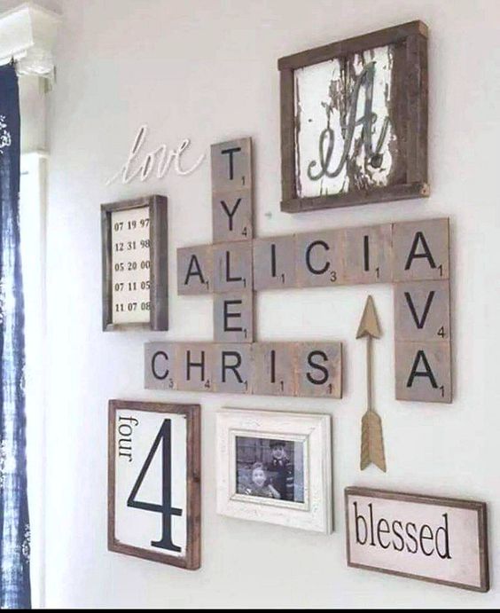 40 Rustic Wall Decorations For Adding Warmth To Your Home Hative - Metal Letter Wall Art Ideas