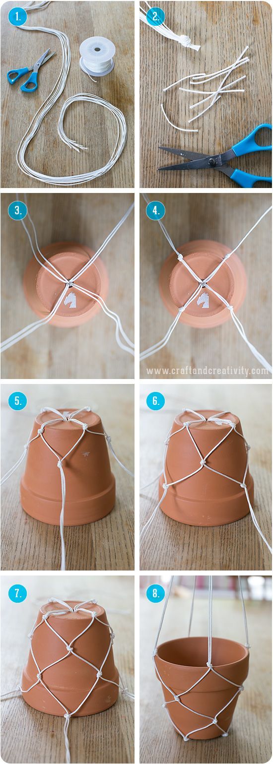 Easy DIY Hanging Planter. 