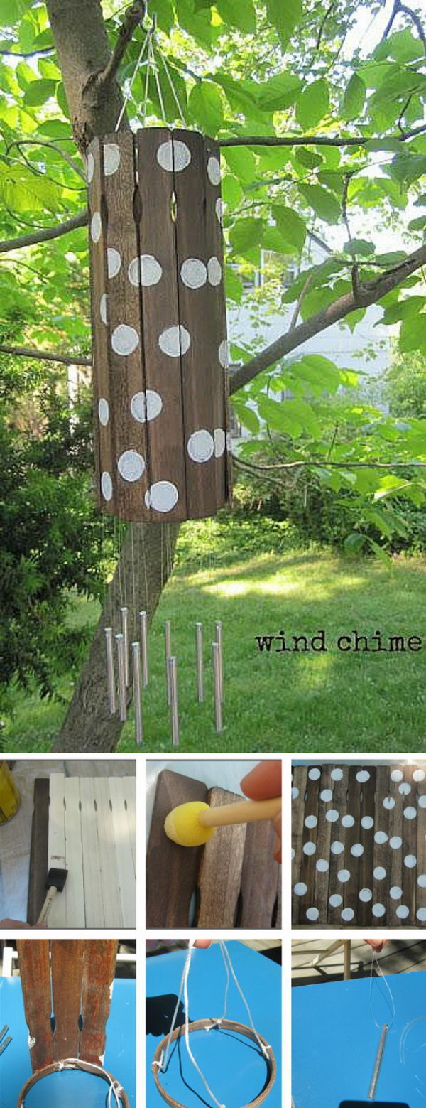 DIY Paint Stick Wind Chime. 