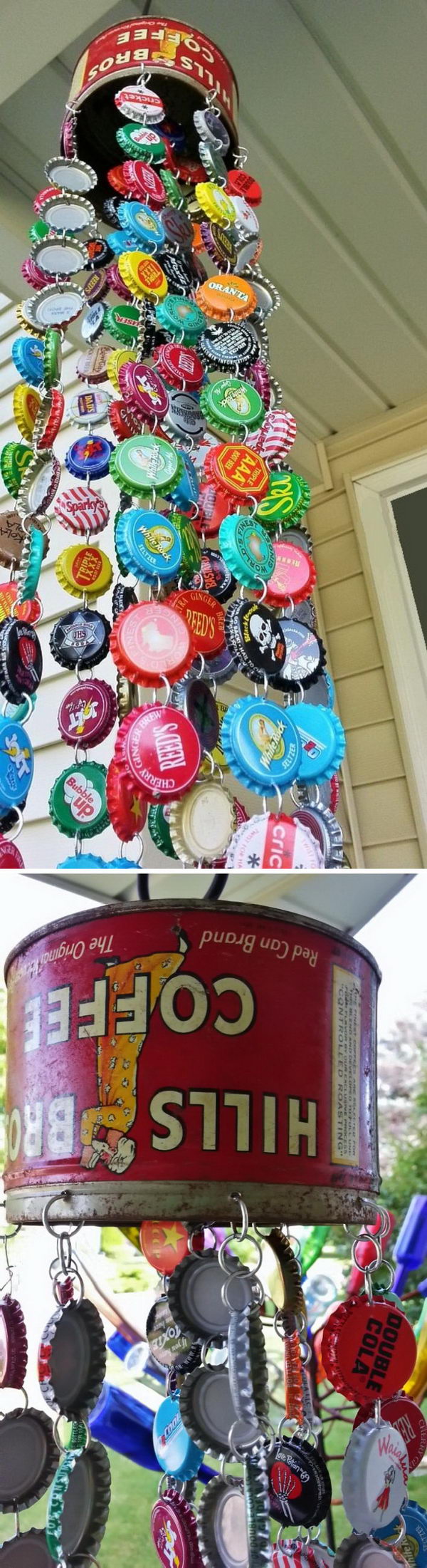 DIY Bottle Cap Wind Chime. 